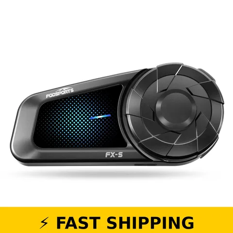 Fodsports FX-S Motorcycle Bluetooth Headset V5.4 - Black