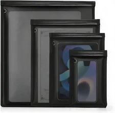 4 Pack Faraday Bags, Large Faraday Bag for Phones & Laptops & Tablets& Car Keys,
