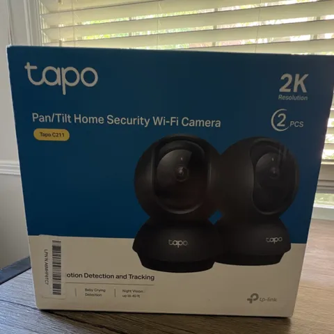 TP-LINK Tapo C211 2K Pan/Tilt Wi-Fi Camera 2-Pack, Person Detection, Alexa