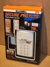 Secure Pro Keypad Alarm System BELL+HOWELL Wireless Battery 3 Settings and PANIC