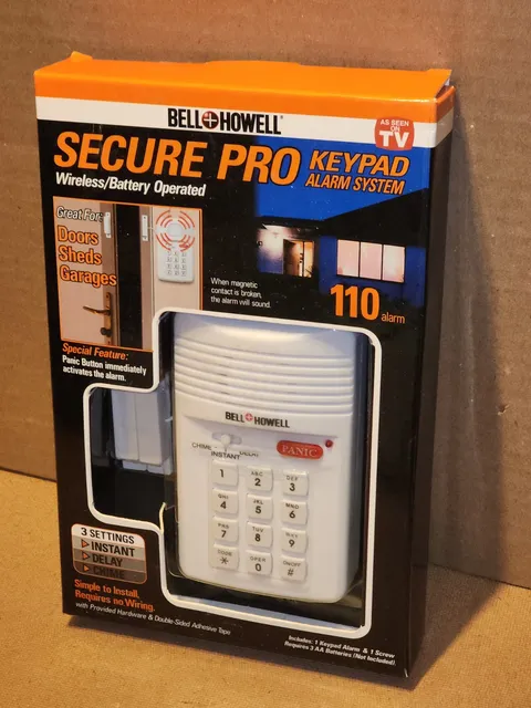 Secure Pro Keypad Alarm System BELL+HOWELL Wireless Battery 3 Settings and PANIC