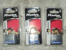 Masterlock 3 Pack Bundle 1-1/8 Laminated Steel Padlock 7KAD