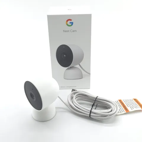 Google Nest GA01998-US Wired Indoor Security Camera - Snow w/ box, Mint