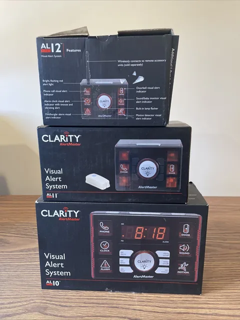 Clarity AlertMaster Visual Alert Deaf AL10 AL11 & AL12 Bed Shaker/Doorbell READ