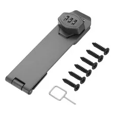 Keyless Cabinet Combination Lock 6" 3-Digit Password Hasp Lock Gray