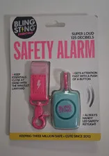 Bling Sting Essentials 125 dB Personal Attack Alarm LED Light Lanyard Pink Teal