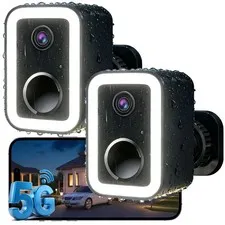 【2 Pack】Security Cameras Wireless Outdoor, Color Night Vision Even in the Dar...