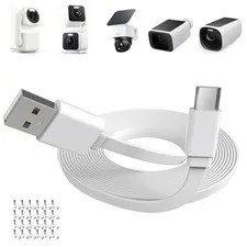 50ft/15m Charging Cable for WYZE Duo Cam Pan,WYZE Pan v4,eufy 50FT, White
