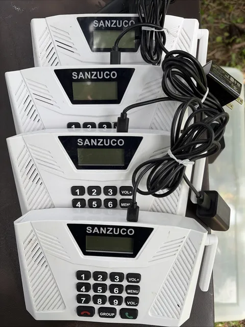 *Bundle* 4 Sanzuco Intercoms For Home Or Work White 