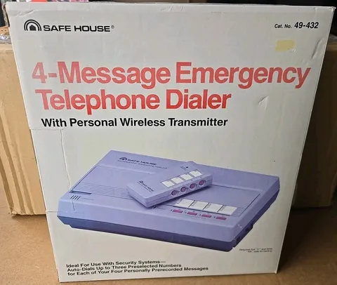 Vintage Safe House 4-Emergency Message Telephone Dialer  Radio Shack 49-432 NEW
