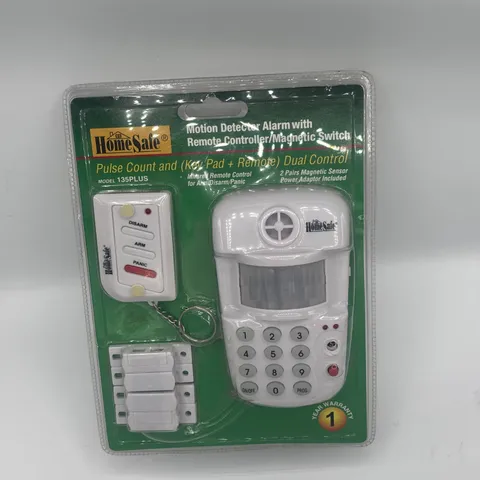 NEW HomeSafe 135PLUS Motion Detector Alarm w/ Remote & Magnetic Switch  SEALED