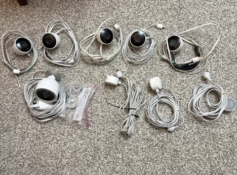 Nest IQ Outdoor Camera + 5 Nest Outdoor Gen 1 Cameras Parts Repair Lot
