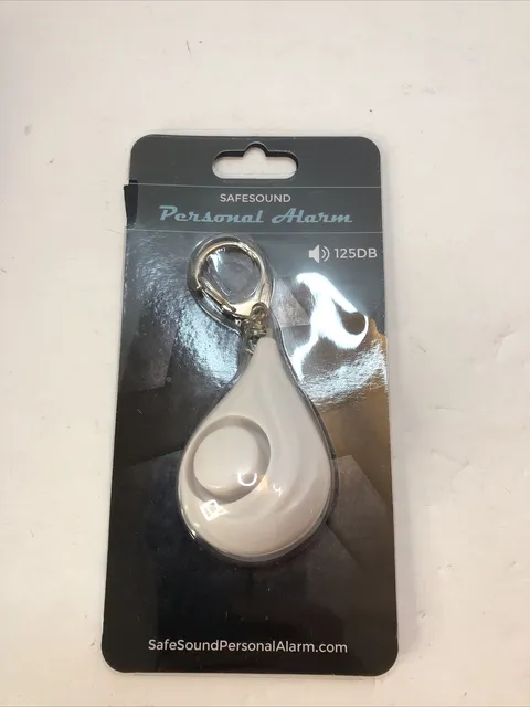 Safesound Personal alarm keyring 125Db Loud Siren Alarm Keychain White