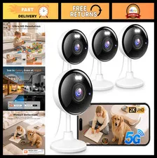 Indoor Security Camera 2K - WiFi Pet Camera, 2-Way Audio, Color Night Vision, 4