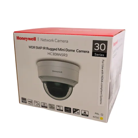 Honeywell HC30W45R3 5MP WDR Vandal Resistant IR Mini Dome Network Camera, IP66