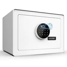 Luxury Jewelry Safe with Fingerprint&Keypad Lock, Document Safe Box with Soft...