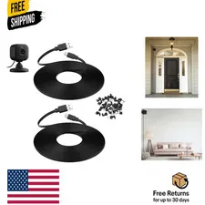 2-Pack 30 ft Power Cord for Blink Mini 2, Blink Outdoor 4 Camera, Black