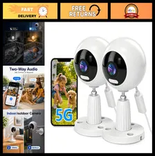 3MP Home Security Cameras - Indoor/Outdoor, Motion Detection, Color Night Vision