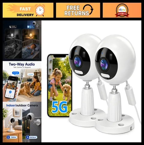 3MP Home Security Cameras - Indoor/Outdoor, Motion Detection, Color Night Vision