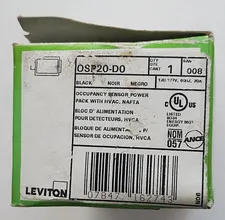 Leviton OSP20-D0 Occupancy Sensor Power Pack 120-277V Hardwired Indoor Black