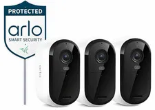 Arlo Essential Outdoor Camera 3-Pack 2K (2560x1440) Wireless Wi-Fi w/ 3 Solar