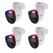 Swann 4K Enforcer Cam Analogue CCTV Cameras Color Night Vision - 4 Pack