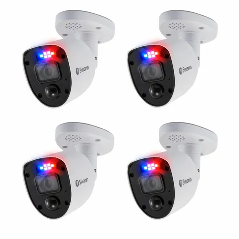 Swann 4K Enforcer Cam Analogue CCTV Cameras Color Night Vision - 4 Pack