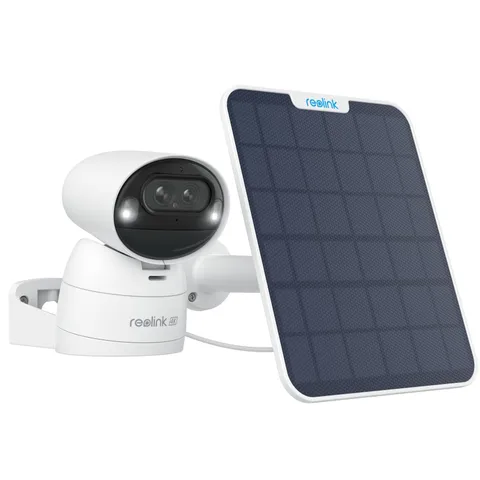 REOLINK 4K Dual-Lens Solar Security Cameras Wireless Outdoor/Indoor, White