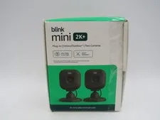 Blink Mini 2K+ Compact Plug-in Security Camera 2K Video Resolution 2 Pack NEW