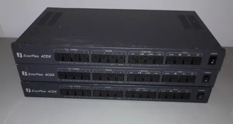 Lot of 3 Pcs Everplex Color Multiplexer 4 Channel, NTSC  EP4CDX/N