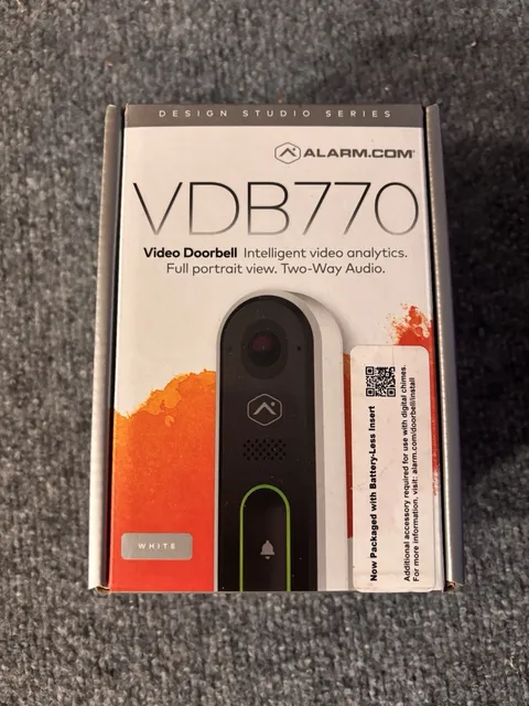 Alarm.Com VDB770 Doorbell Camera White    NEW!!!