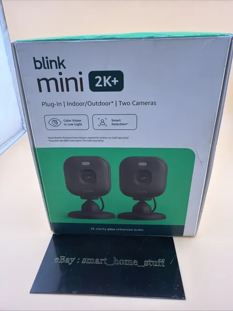 Blink Mini 2K+ (newest model) 2 cameras (Black)