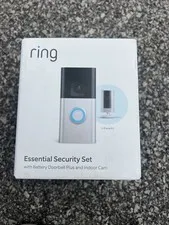Ring Essential Kit with Battery Doorbell & Indoor Cam NEW SEALED