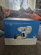 Ring Floodlight Camera and Chime Pro, White NEW IN BOX