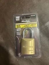 Master Lock ProSeries 6840 Padlock Keyed Brass Gold 8mm Shackle Cut Resistant