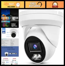 4MP HD Night Vision PoE IP Dome Camera, 2.8mm Wide Angle, Waterproof IP66, CCTV