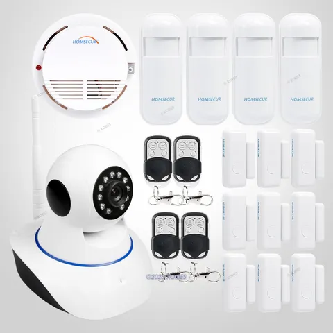HD WIFI Camera IR Night Vision+ Motion Door Sensor Heat Sensor For Burglar Alarm