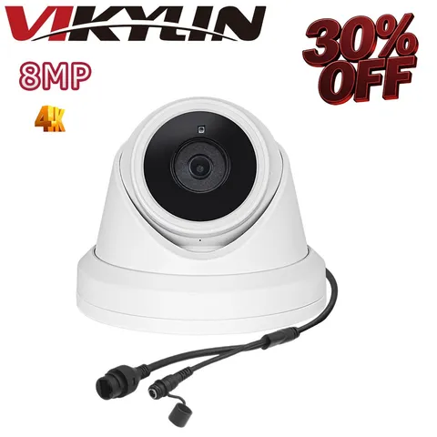 VIKYLIN CCTV Mini Night Version POE 8MP 4K Security Camera ONVIF Outdoor/Indoor