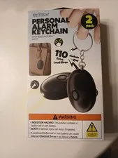 BYTECH Personal Alarm Keychain 110 dB LED Flashlight with LED. Light Black New.