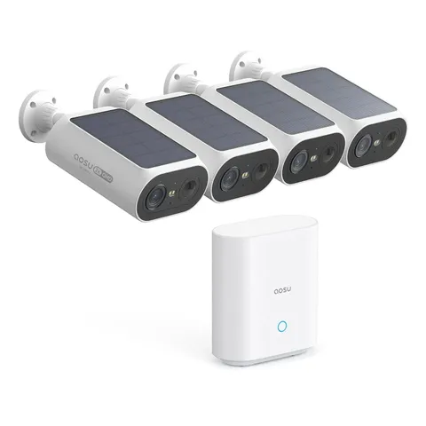 UVG 2K Dual-Band Wi-Fi Outdoor Solar Security Camera System Home Station 4 Cam