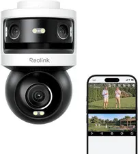 REOLINK Triple-Lens Poe Security Camera Outdoor, 10MP 180° Panoramic & 4K PT wit