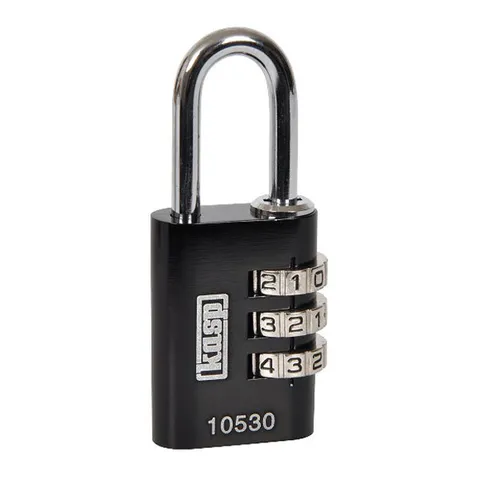 Kasp K10530BLAD Aluminum Combination Lock 30mm Black