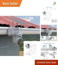 Durable White Gutter Mount Designed for SEHMUA RBX-S73 Solar Security Cameras