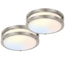 hykolity 13 inch Flush Mount LED Ceiling Light 13 Inch, Brushed Nickel