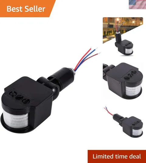 Motion Sensor, LED Motion PIR Sensor Automatic Dusk to Dawn, 180 Degree Repla...