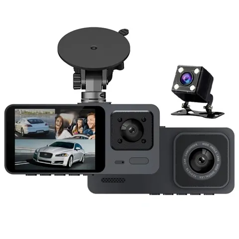 2 Screen Wide Camera Car DVR 1080P Front Rear Camera