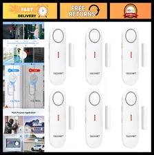 6 Pack Door & Window Alarms for Kids Safety, Wireless Home Security Chime, 3-Lev