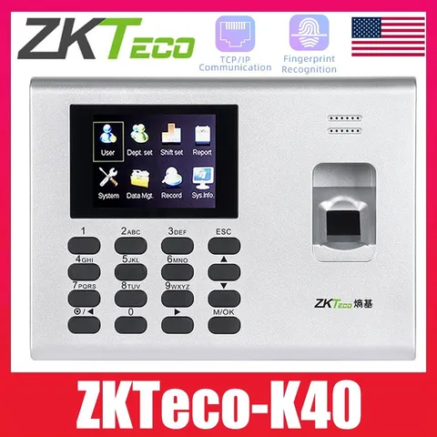 ZKteco K40 TCP/IP Biometric Fingerprint Time Attendance Access Control System