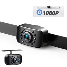 eRapta Backup Camera, AHD & CVBS License Plate Rear/Front View Dark Black