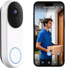 Wireless Doorbell Camera, 2K Video, Battery Powered, 140° Wide Angle | Rechargea